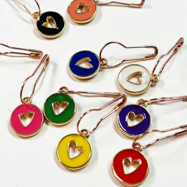 Round Hollow Heart Stitch Marker Set