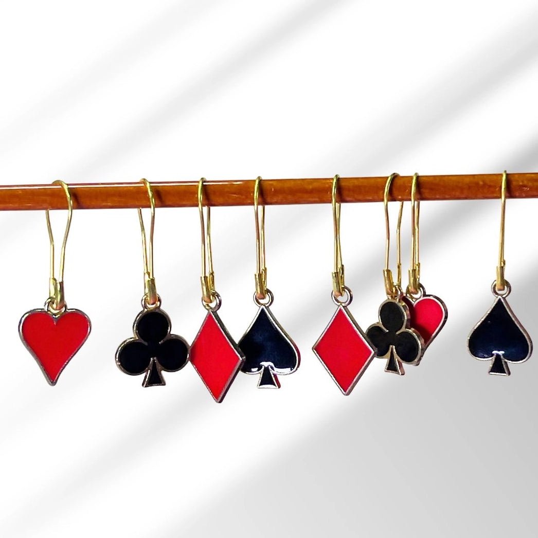 Wild Card Stitch Markers, Set of 8