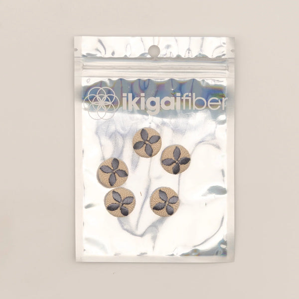 Ikigai Fiber Embroidered Buttons