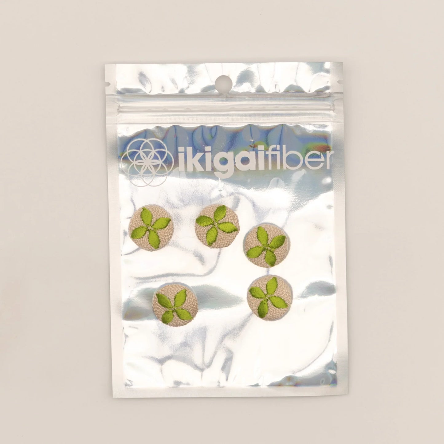 Ikigai Fiber Embroidered Buttons