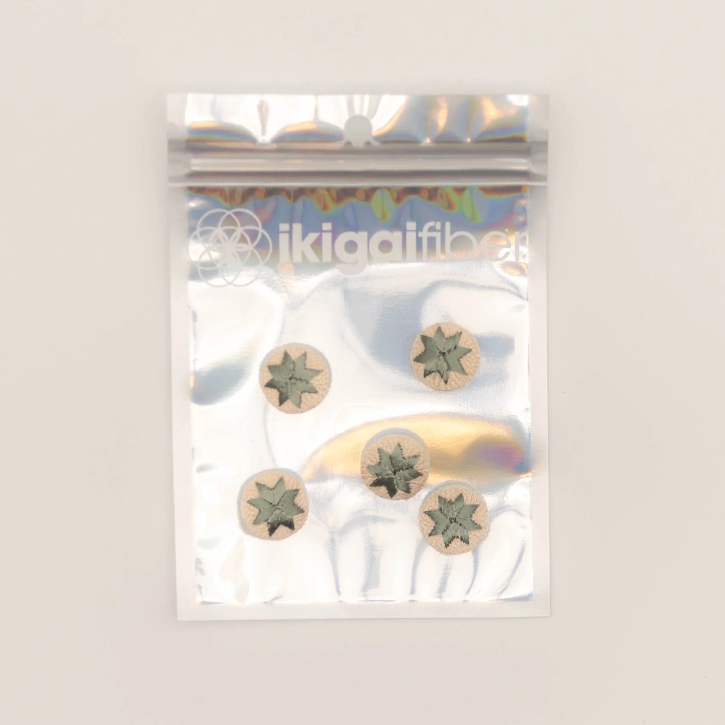 Ikigai Fiber Embroidered Buttons