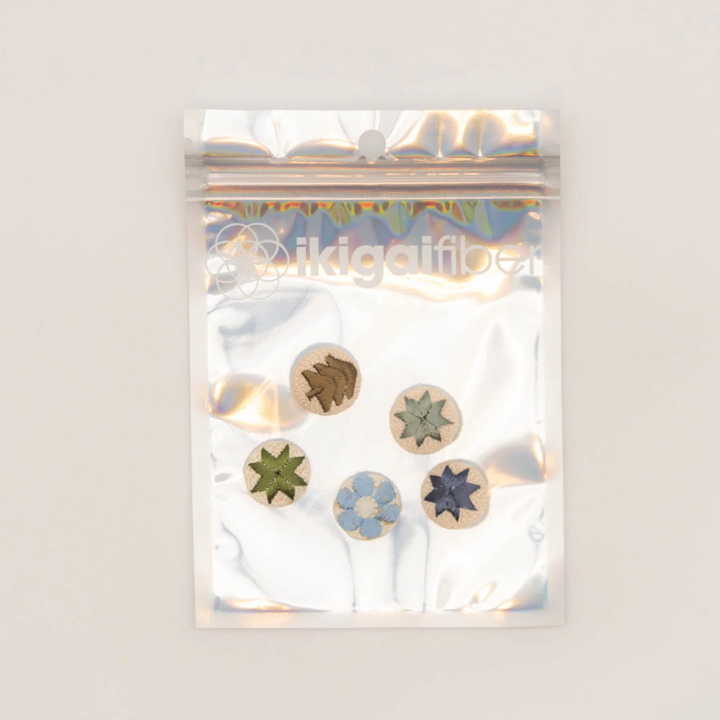 Ikigai Fiber Embroidered Buttons