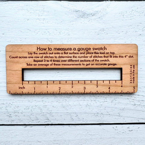 How to Measure Gauge Swatch Tool