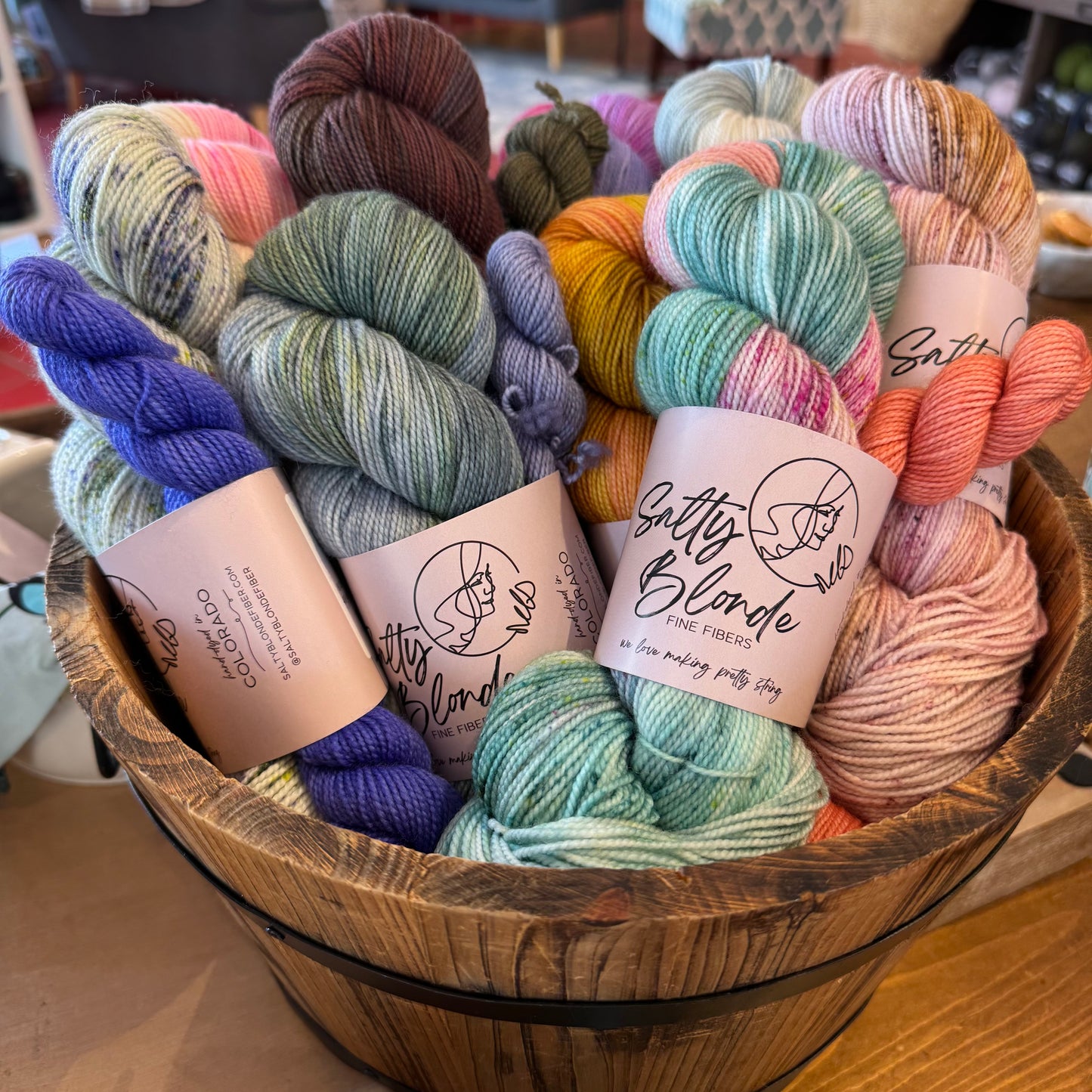 Salty Blonde Fiber 2-ply Sock Set