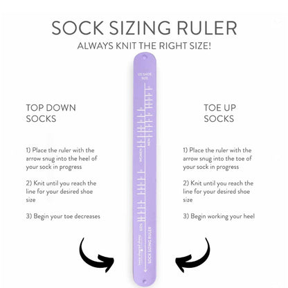 Sock Ruler - Sock Sizing Bracelet Ruler