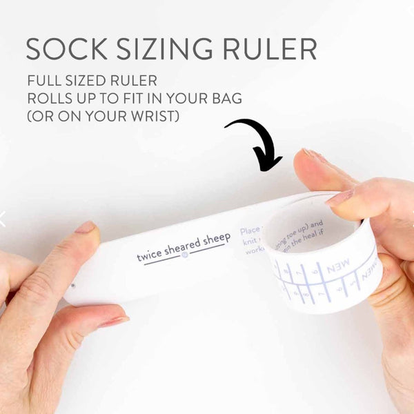 Sock Ruler - Sock Sizing Bracelet Ruler