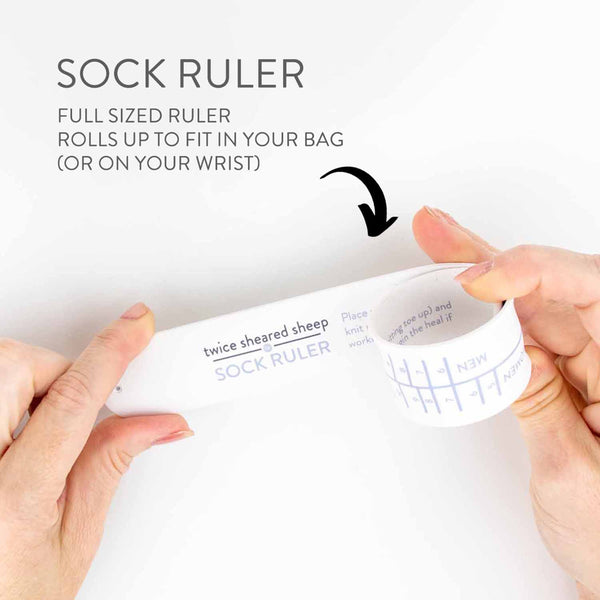 Sock Ruler - Sock Sizing Bracelet Ruler