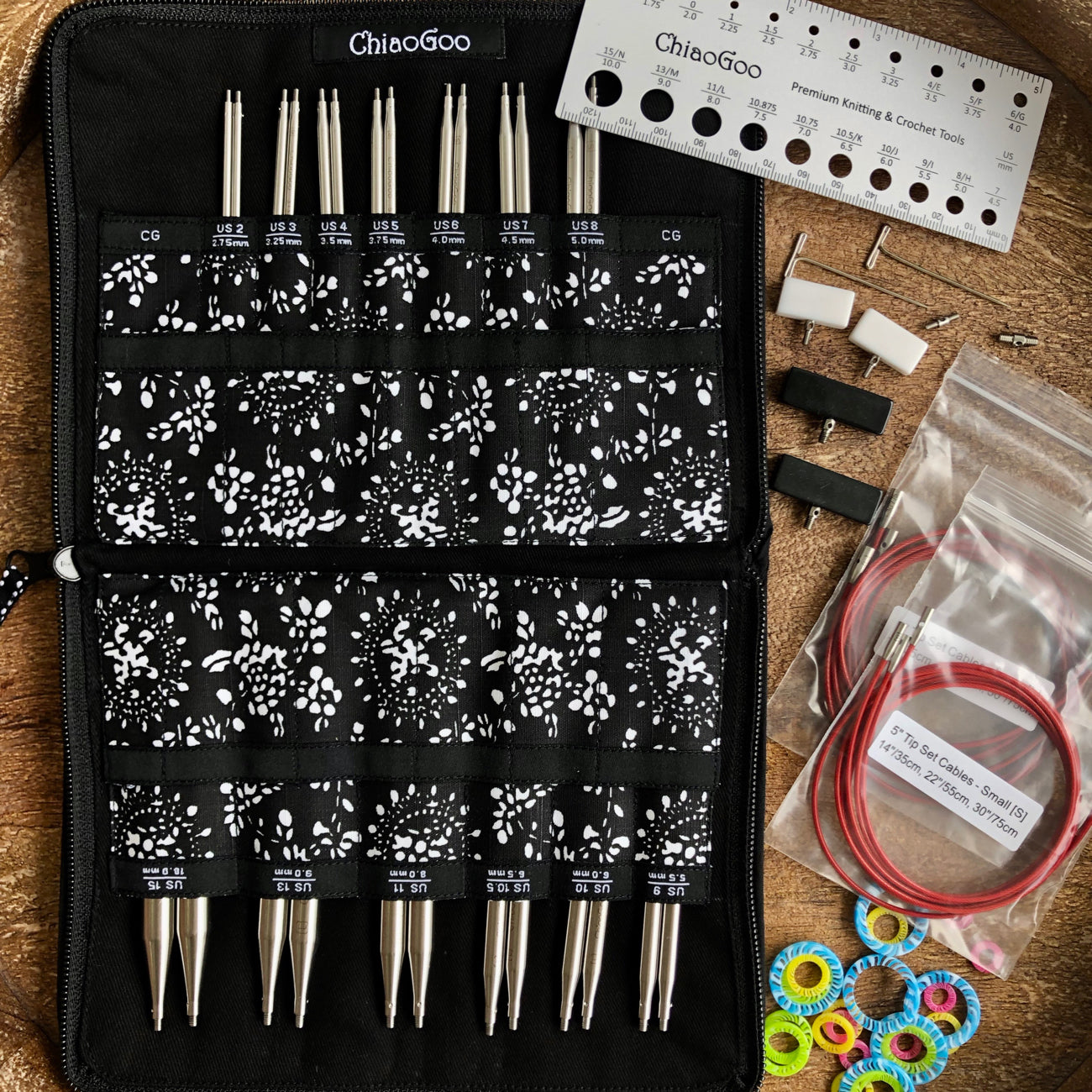 ChiaoGoo 5-inch Twist Lace Set Complete 7500-C