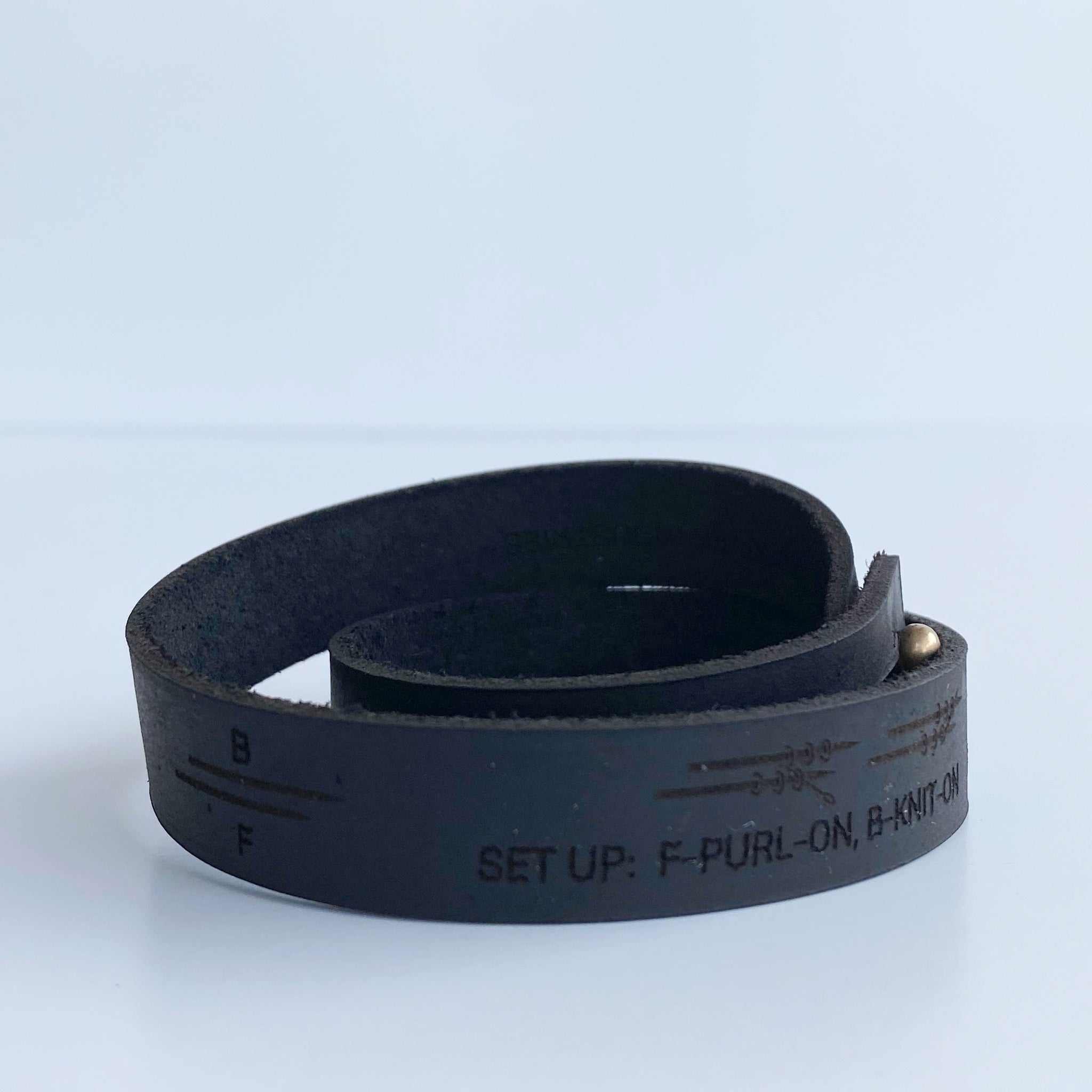 Kitchener Stitch Leather Bracelet - 16 inch