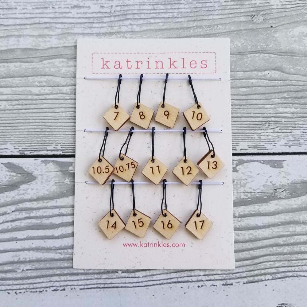 Needle Size Stitch Markers (US 7 to US 17)