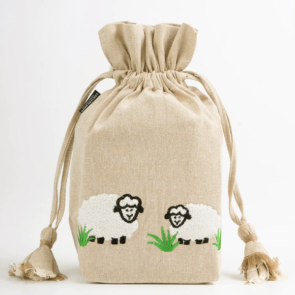 Lantern Moon Natural Meadow Sheep Bag