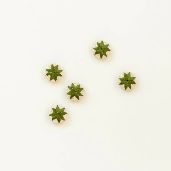 Ikigai Fiber Embroidered Buttons