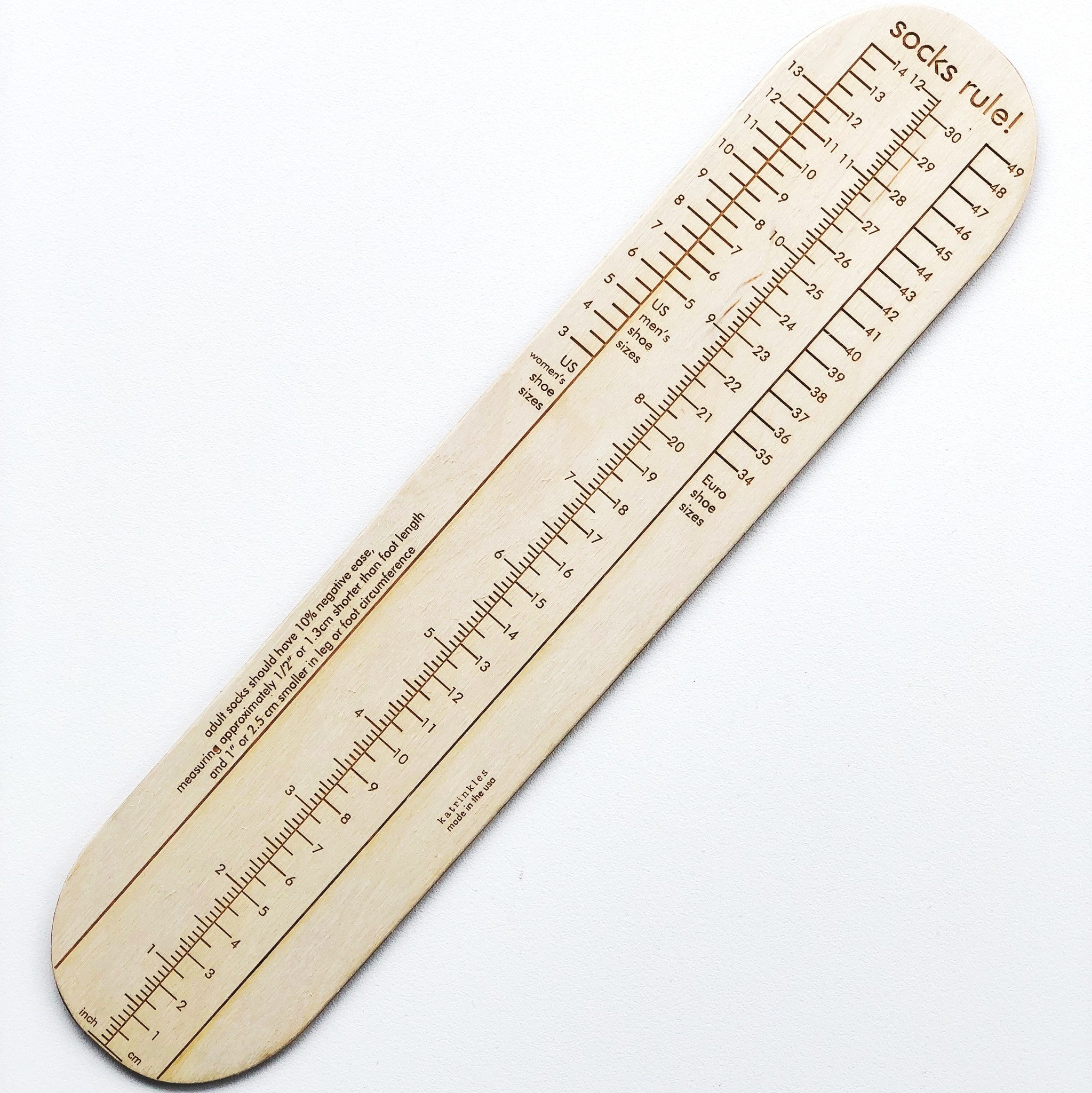 Socks Rule! Birch Sock Ruler
