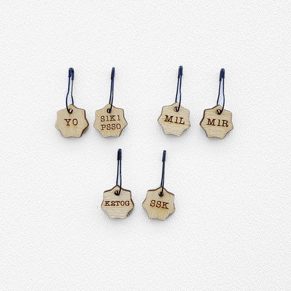 Increase / Decrease Stitch Marker Set- Card of 6 Pins