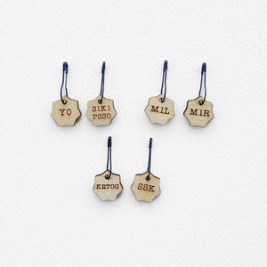 Increase / Decrease Stitch Marker Set- Card of 6 Pins