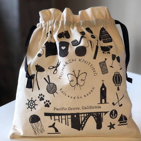 Monarch Knitting Drawstring Bags